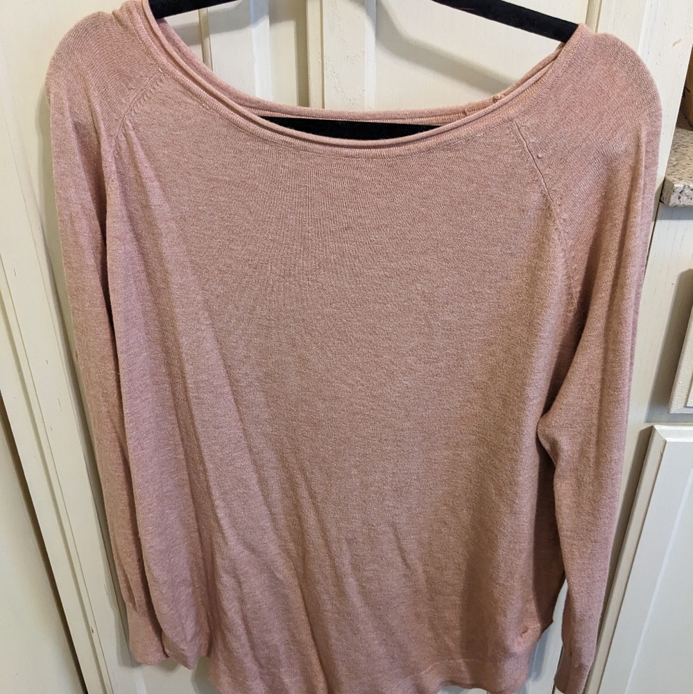 Liam & Co. Soft curved hem sweater